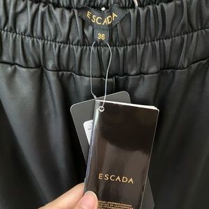 Escada slouchy leather pants